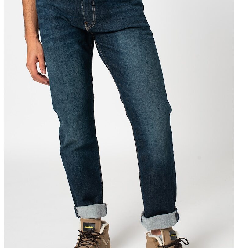 Дънки 502™ със стеснен крачол и захабен ефект - Тъмносин Levis