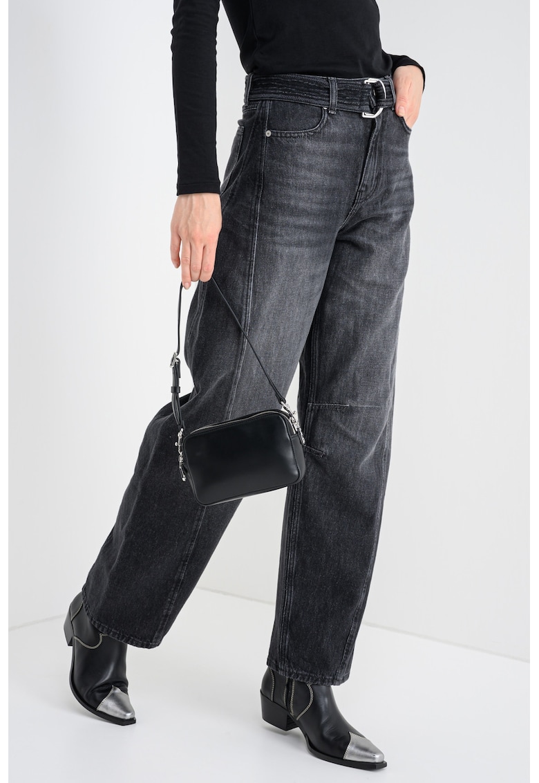 Дънки Barrel с колан - Черен BOSS