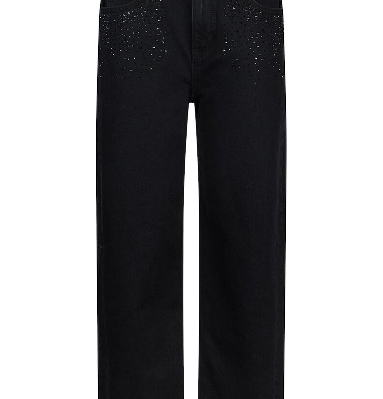 Дънки Boyfriend с декоративни камъни - Черен Liu Jo