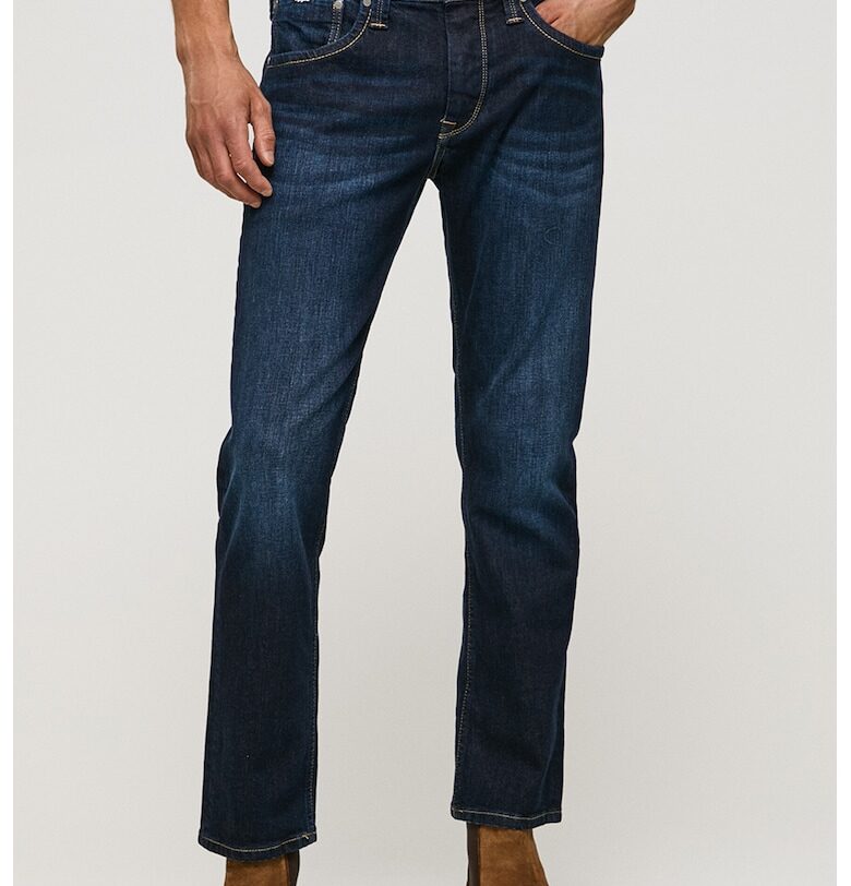 Дънки Cash със средна талия - Тъмносин Pepe Jeans London