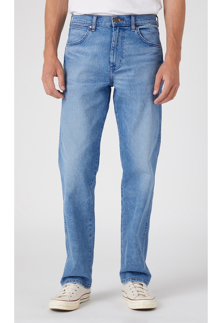 Дънки Frontier - памук/полиестер/еластан - син - Син Wrangler