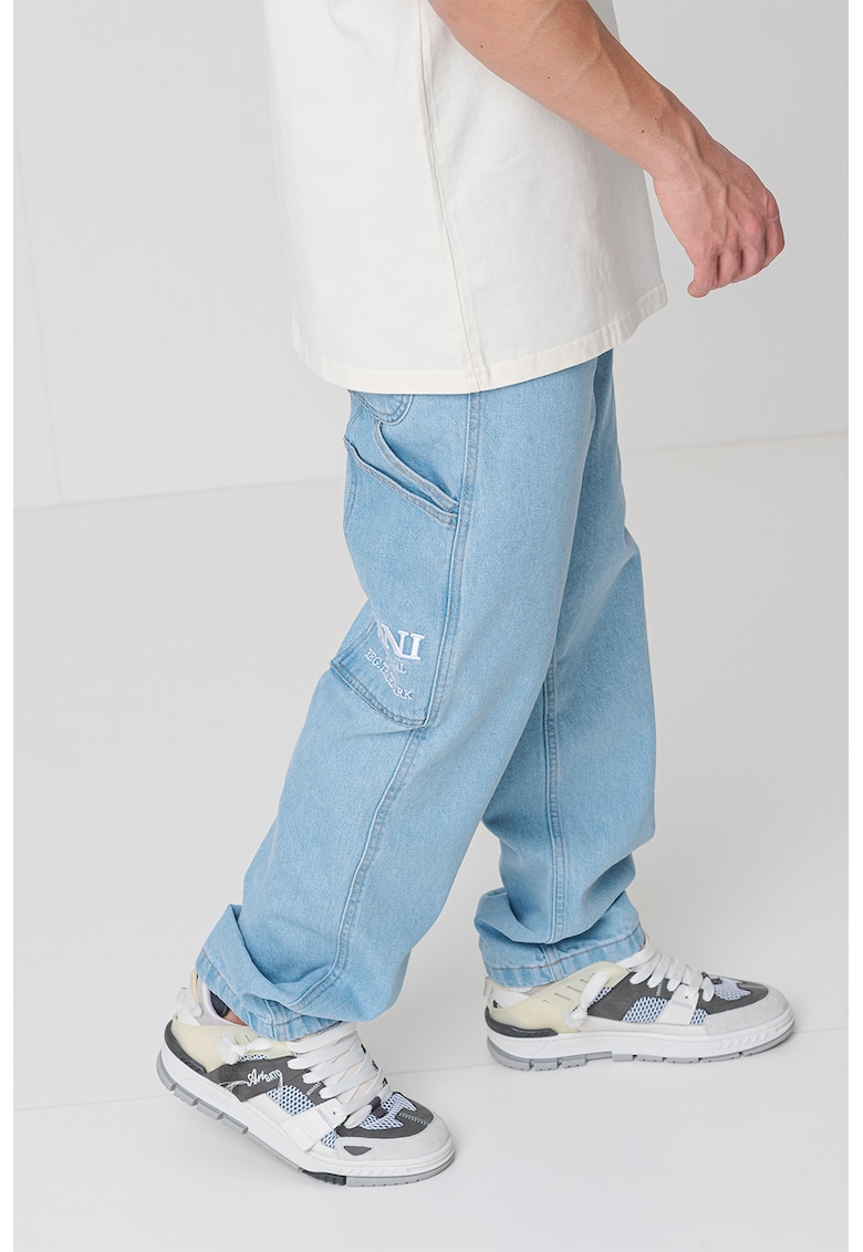 Дънки KK Retro с паднало дъно - Пастелносин Karl Kani