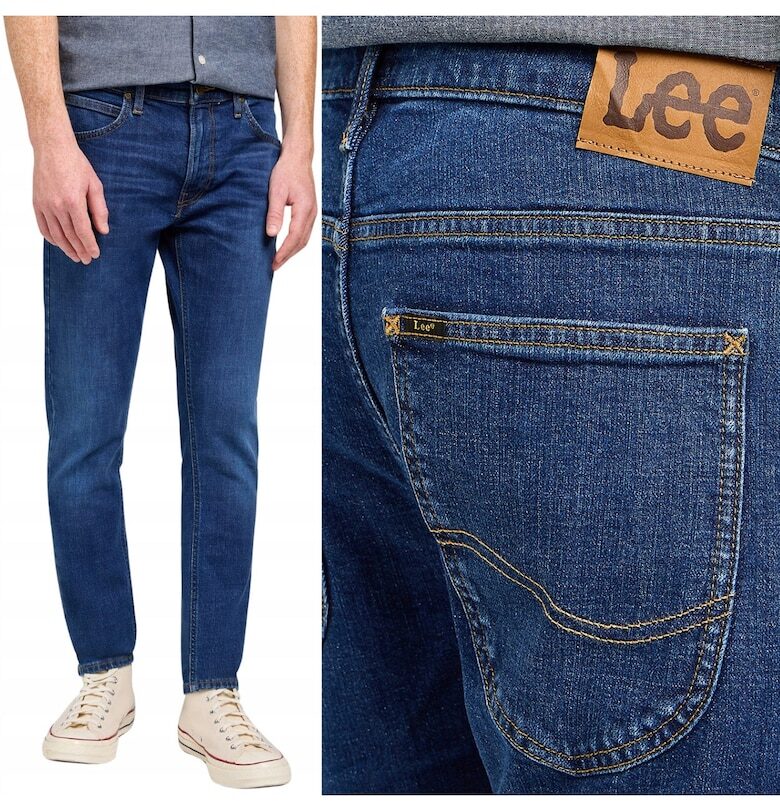 Дънки  Luke slim tapered - мъжки - тъмносини - W32 L34 Lee