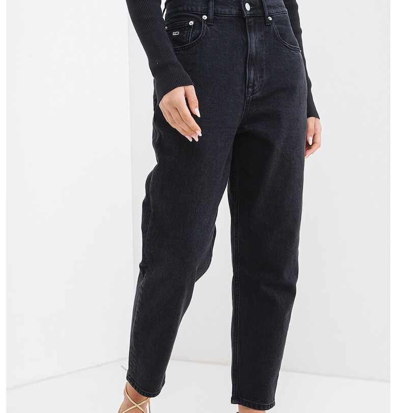 Дънки Mom с висока талия - Антрацитно сиво Tommy Jeans