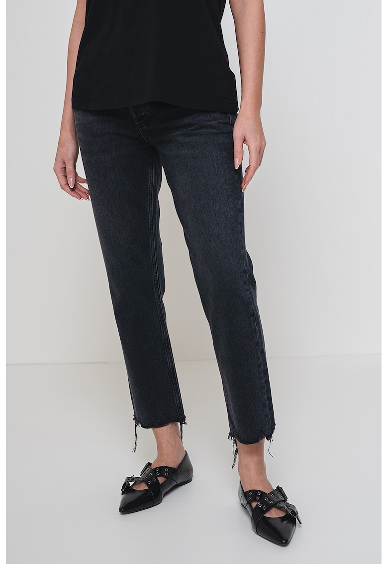 Дънки Mom с незавършени краища - Избеляло черно AGOLDE