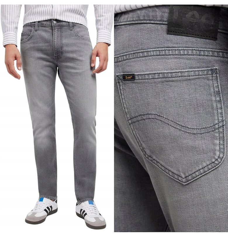 Дънки  Rider Slim Сиви - размер W30 L32 - леко еластични - вталена кройка Lee