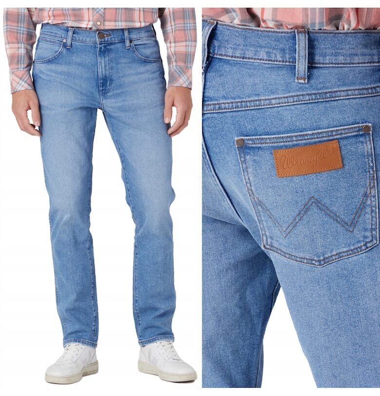 Дънки Wrangler  812 Slim Tapered - син - Син Larston