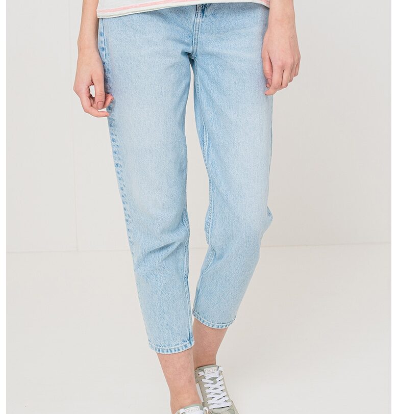 Дънки капри тип Mom - Светлосин меланж Mustang