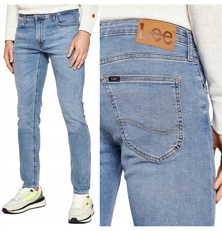 Дънки мъжки -  колекция Crystal Clear - впит - син - W30 L32 Malone