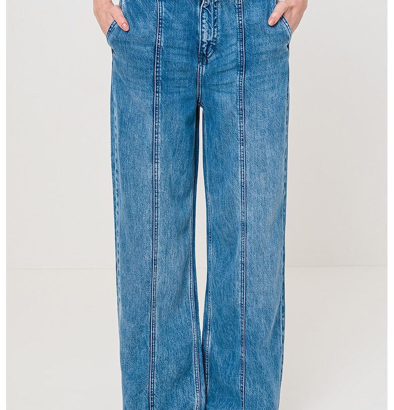 Дънки от лиосел с широк крачол - Син меланж Mustang