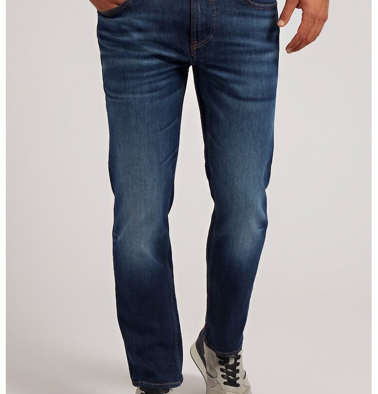 Дънки по тялото Angeles - Тъмносин/Мръснобял GUESS