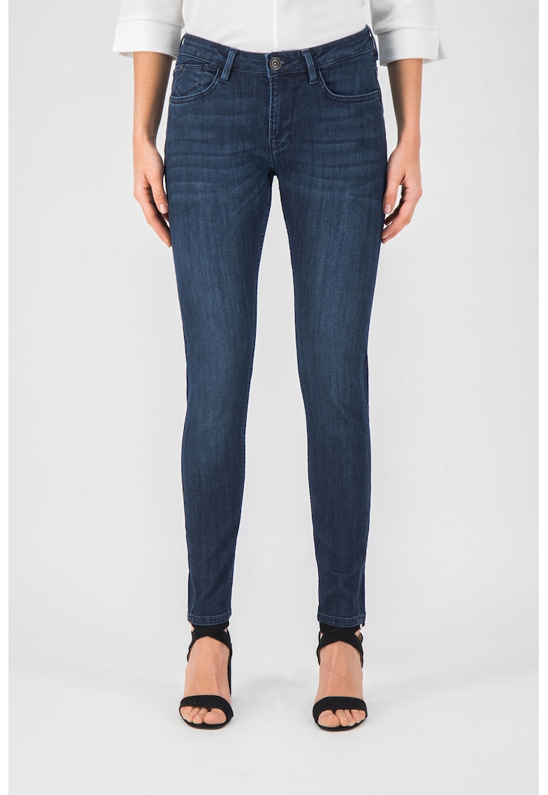 Дънки по тялото със захабен вид - Тъмносин Garcia