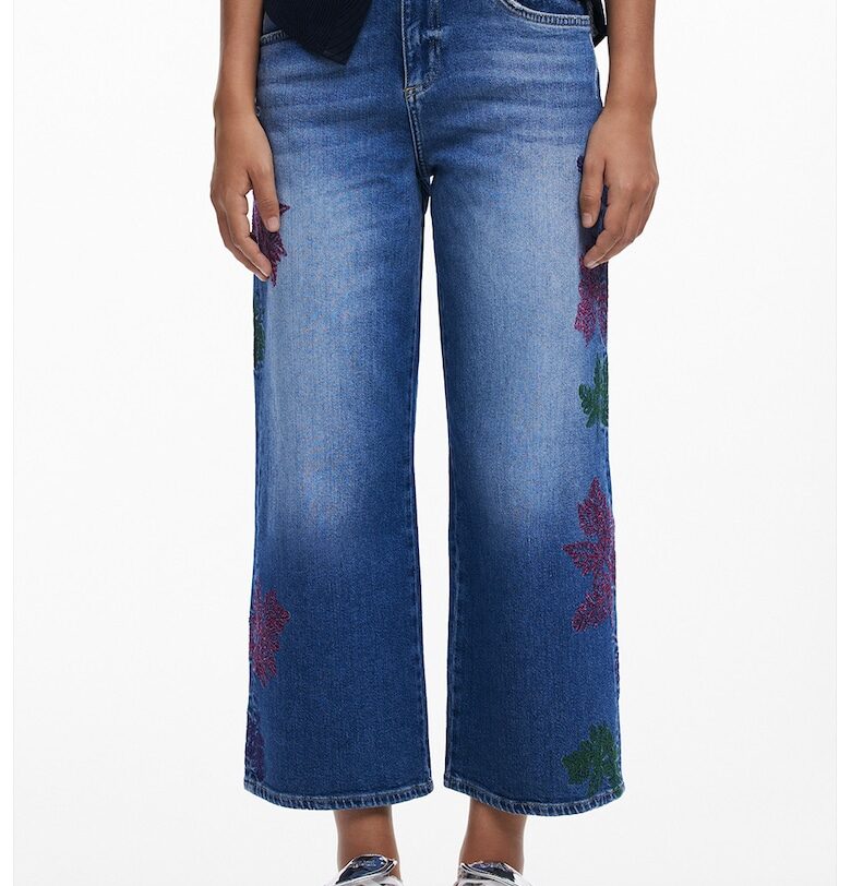 Дънки с бродерии - Зелен/Тъмночервен/Син DESIGUAL