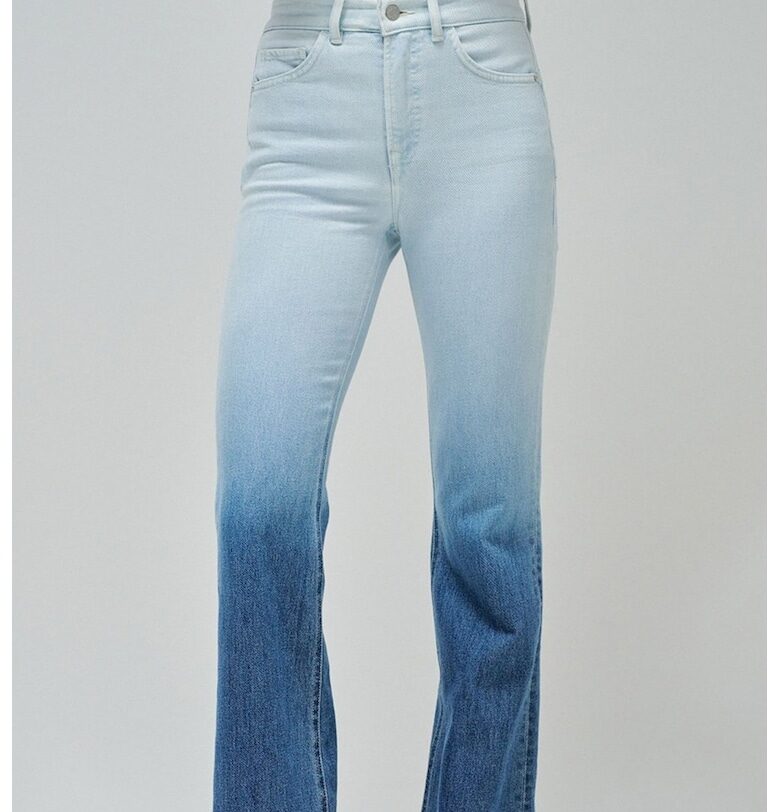 Дънки с висока талия и цветен блок - Тъмносин/Ледено синьо Salsa Jeans