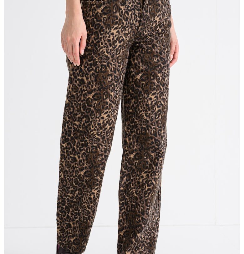 Дънки с лен с широк крачол - Кафяв Levis