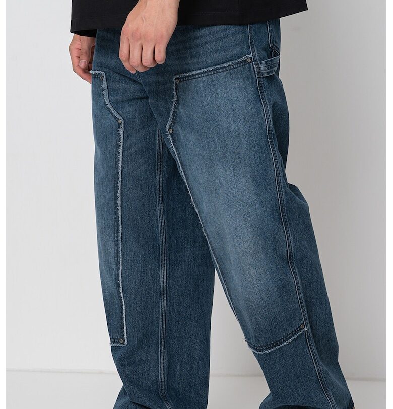 Дънки с ниско дъно и лого - Тъмносин HUGO