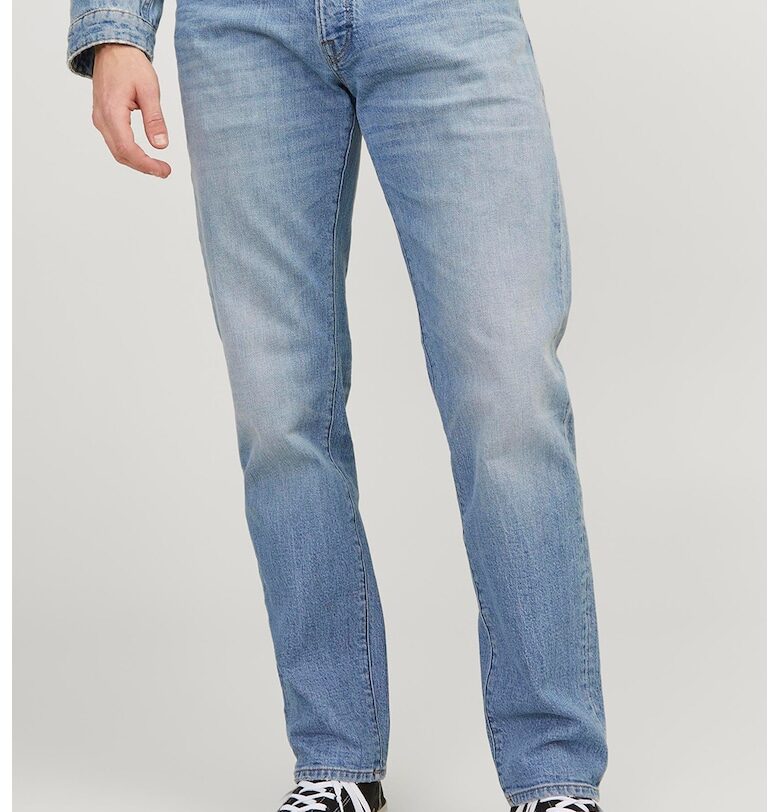 Дънки с памук и средна талия - Светлосин Jack  Jones