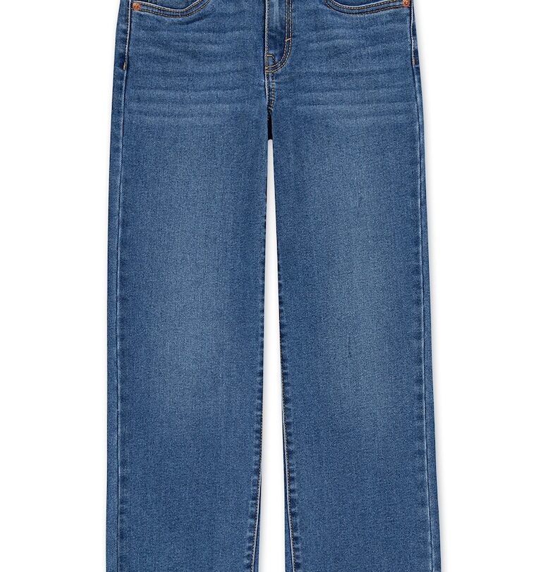 Дънки с памук и широк крачол - Син меланж Levis