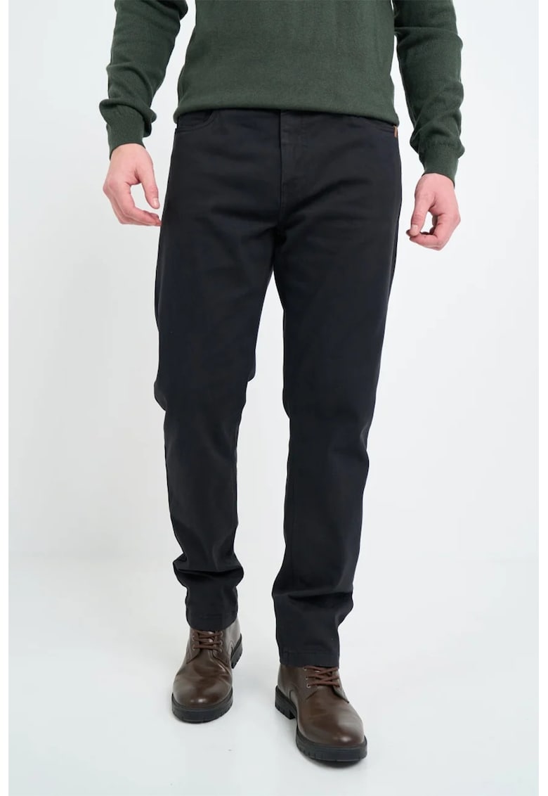 Дънки с памук със средновисока талия - Черен Timeout