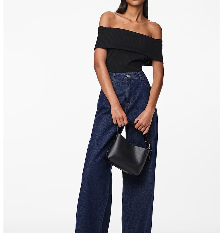 Дънки с широк крачол - Тъмносин Pieces