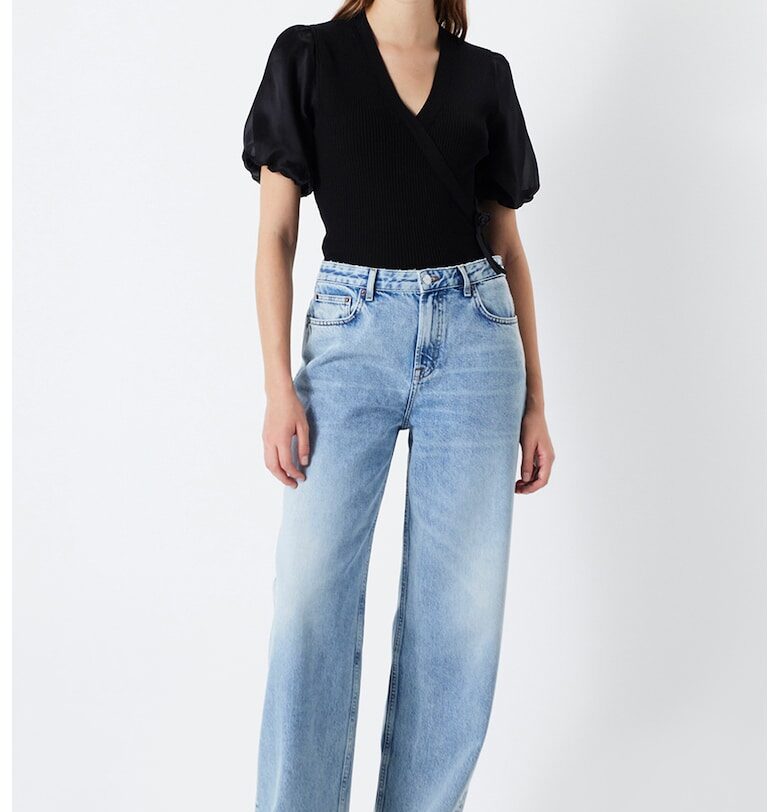 Дънки с широк крачол и висока талия - Светлосин Ipekyol