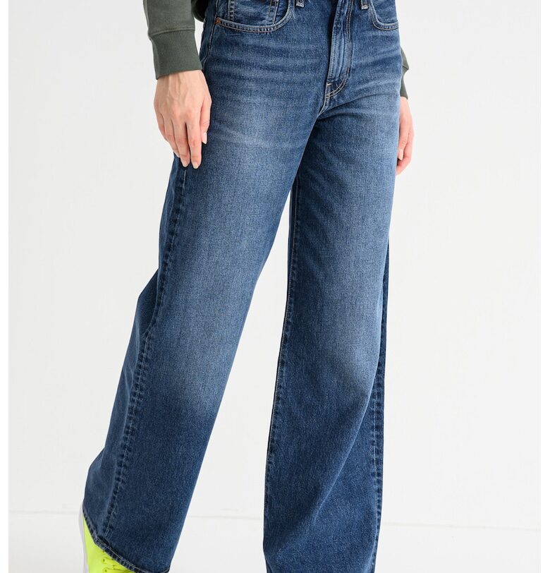 Дънки с широк крачол и висока талия - Тъмносин CALVIN KLEIN JEANS