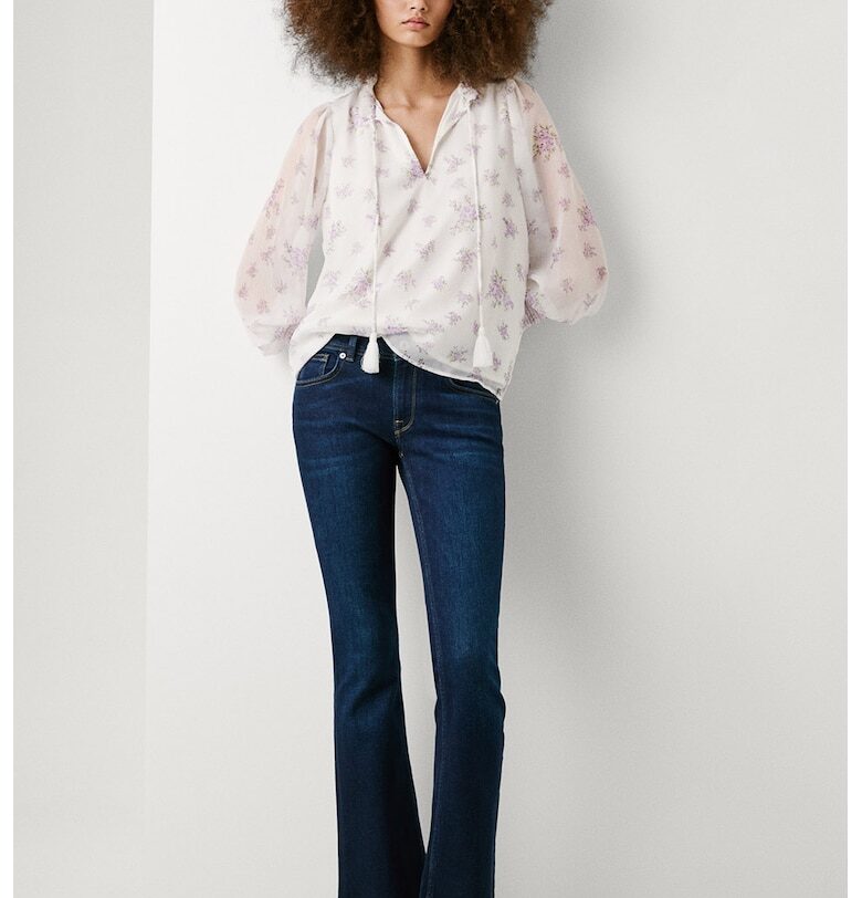 Дънки с широк крачол и ниска талия - Тъмносин Pepe Jeans London