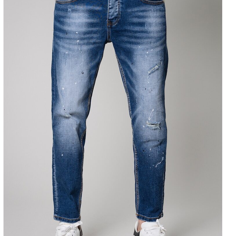 Дънки със захабен ефект uFIT