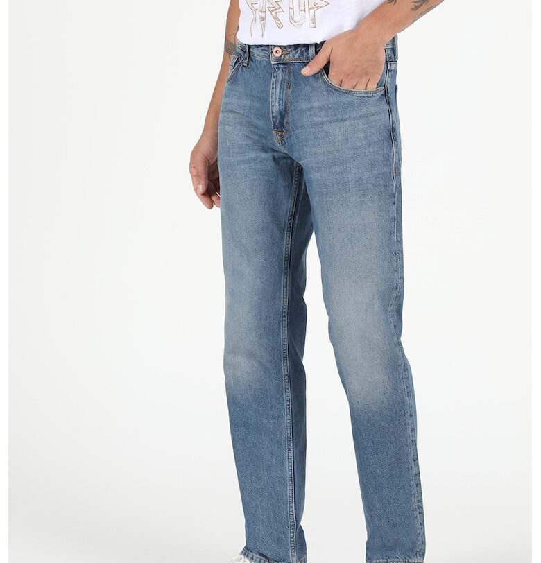 Дънки със захабен ефект - Светлосин COLINS