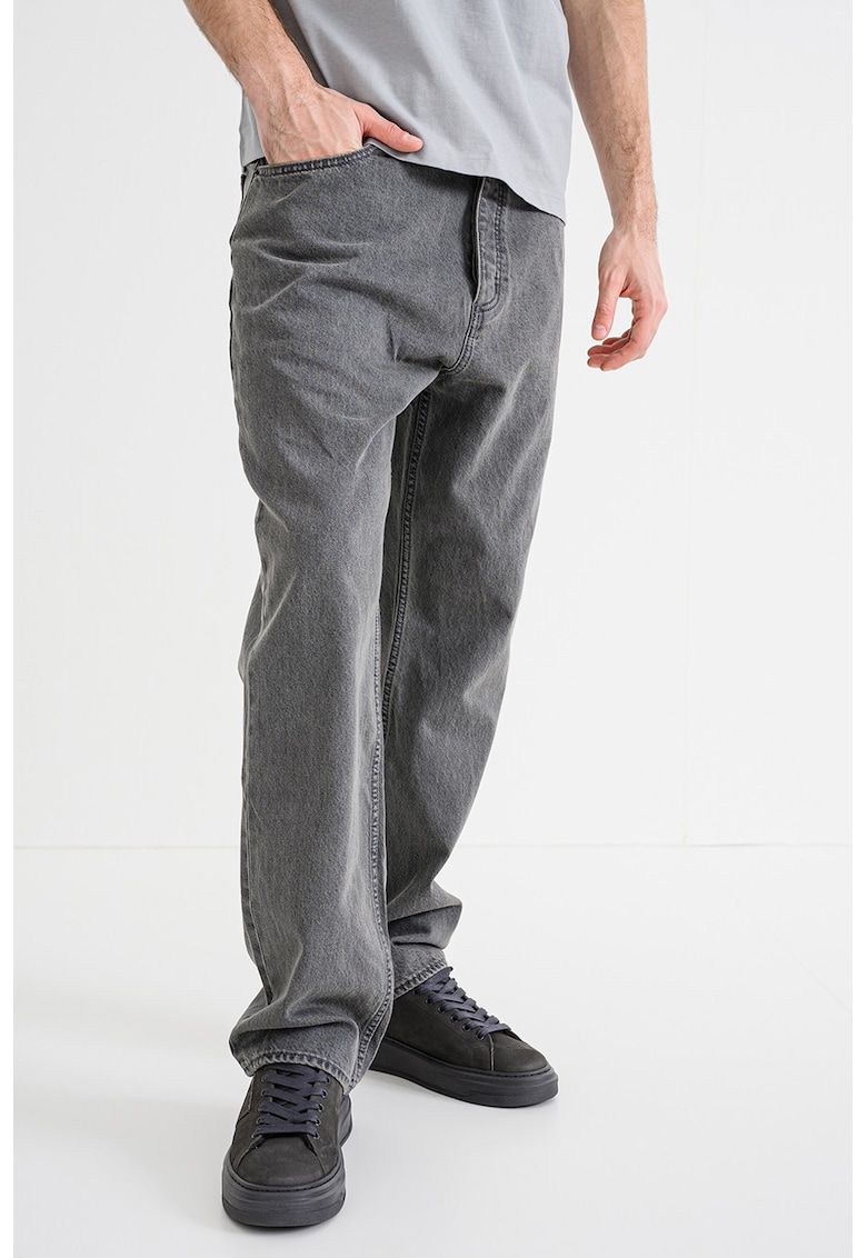Дънки със свободна кройка - Сив меланж HUGO