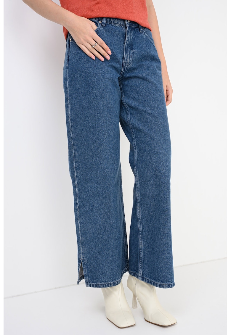 Дънки със свободна кройка - Син меланж KARL LAGERFELD JEANS