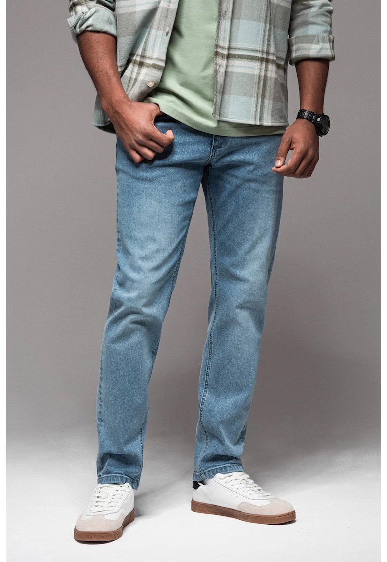 Дънки със средна талия - Светлосин OMBRE