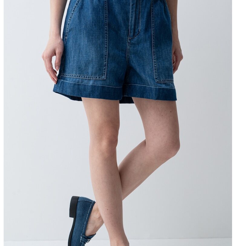 Дънков къс панталон с висока талия - Кралско Синьо Liu Jo