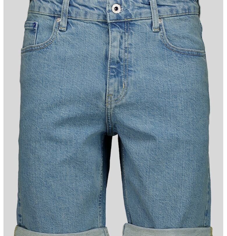 Дънков къс панталон с ниска талия - Прашно синьо KARL LAGERFELD JEANS