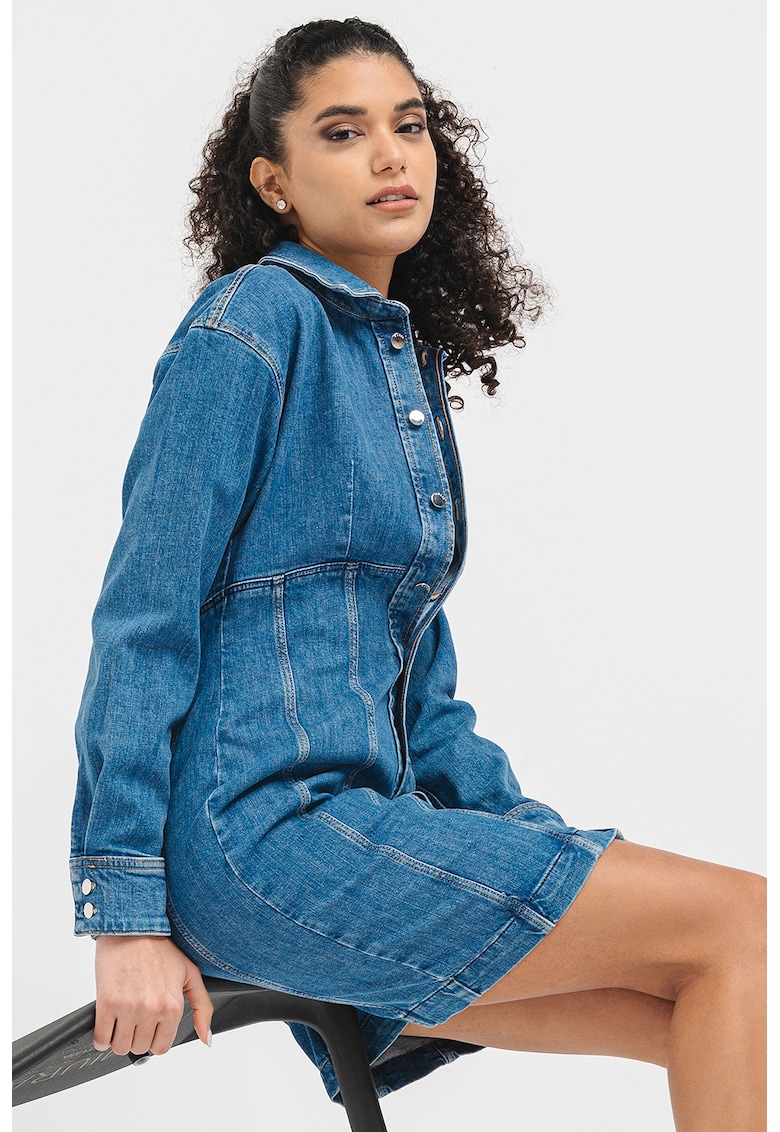 Дънкова къса рокля - Син GUESS