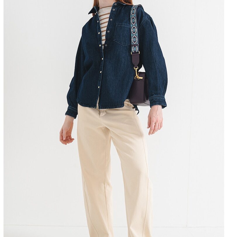 Дънкова риза с джоб на гърдите - Ултрамарин синьо Pepe Jeans London