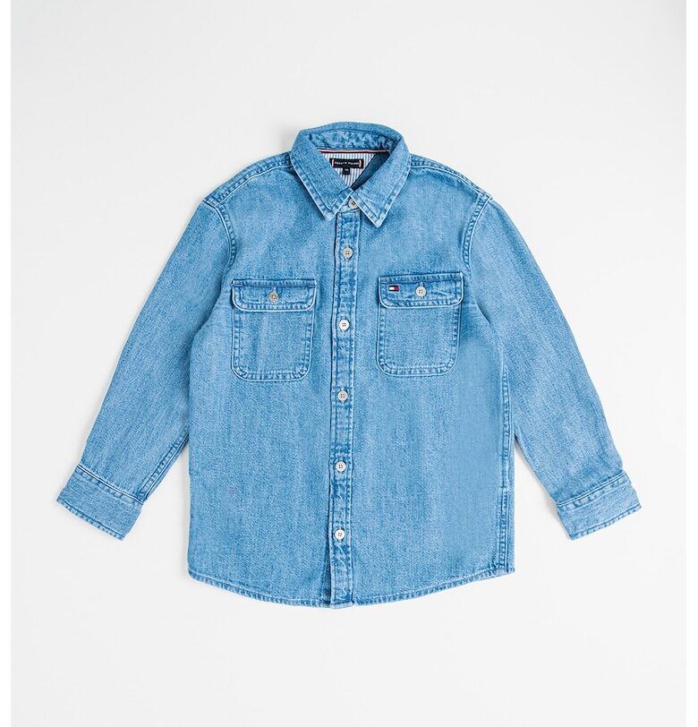 Дънкова риза с джобове - Пастелносин Tommy Hilfiger