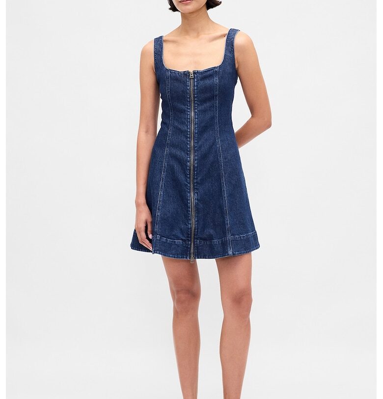 Дънкова рокля без ръкави - Тъмносин GAP