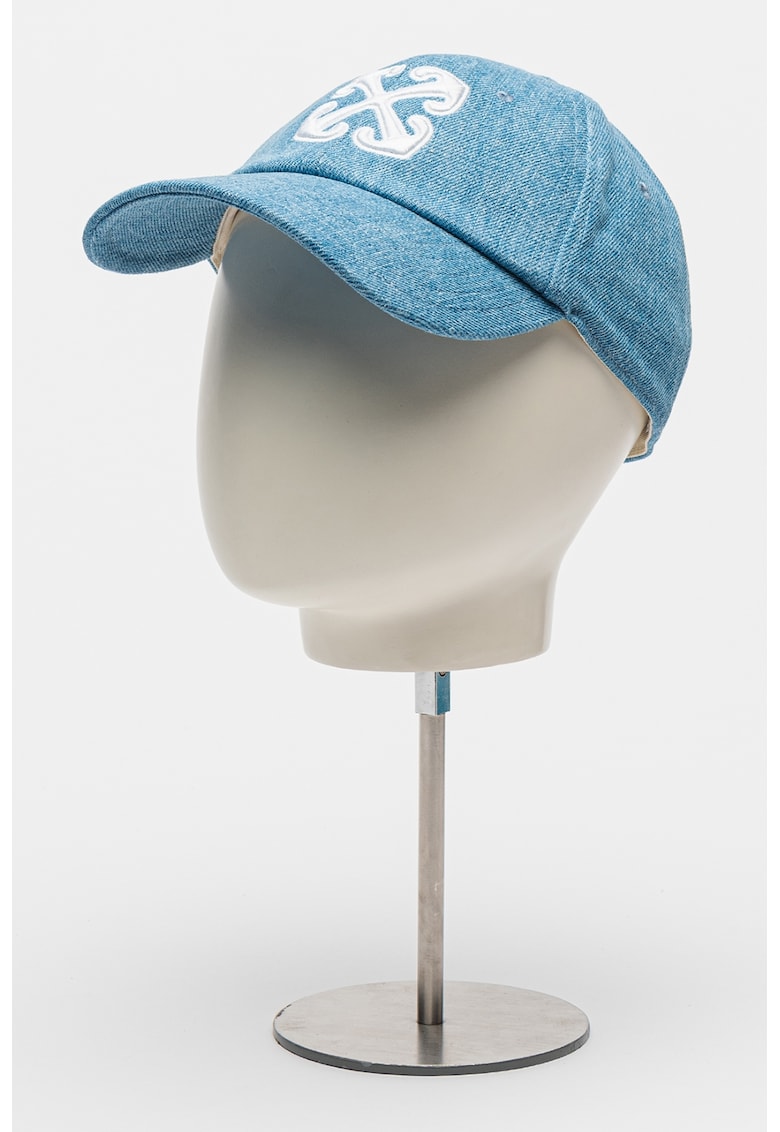 Дънкова шапка с лого - Син меланж OFF-WHITE