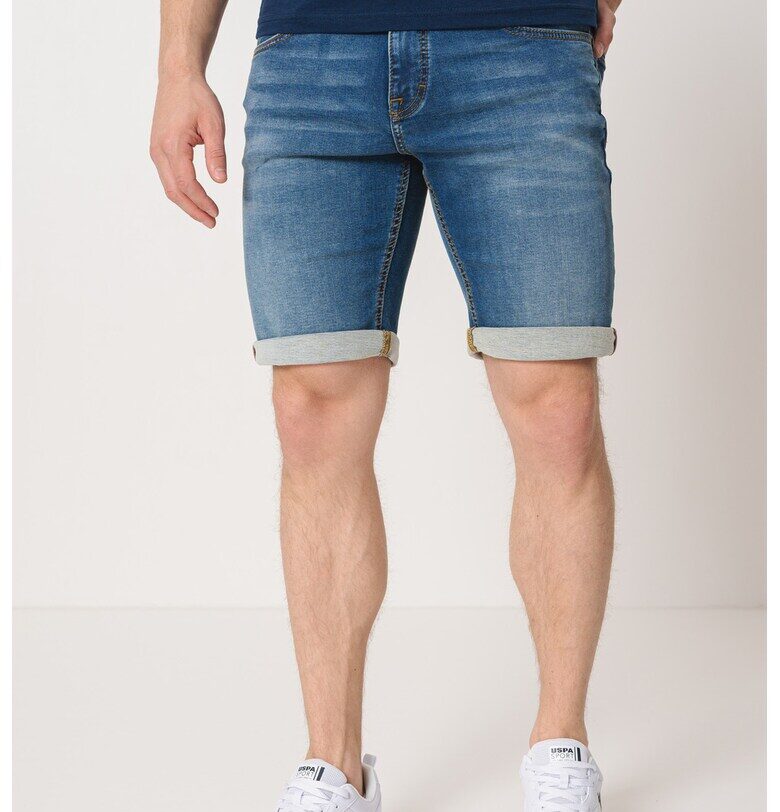 Дънкови бермуди - Син меланж Mustang