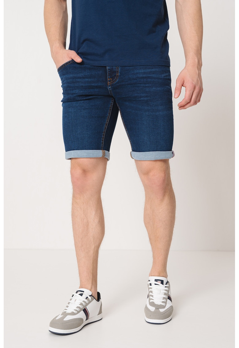 Дънкови бермуди - Тъмносин Mustang