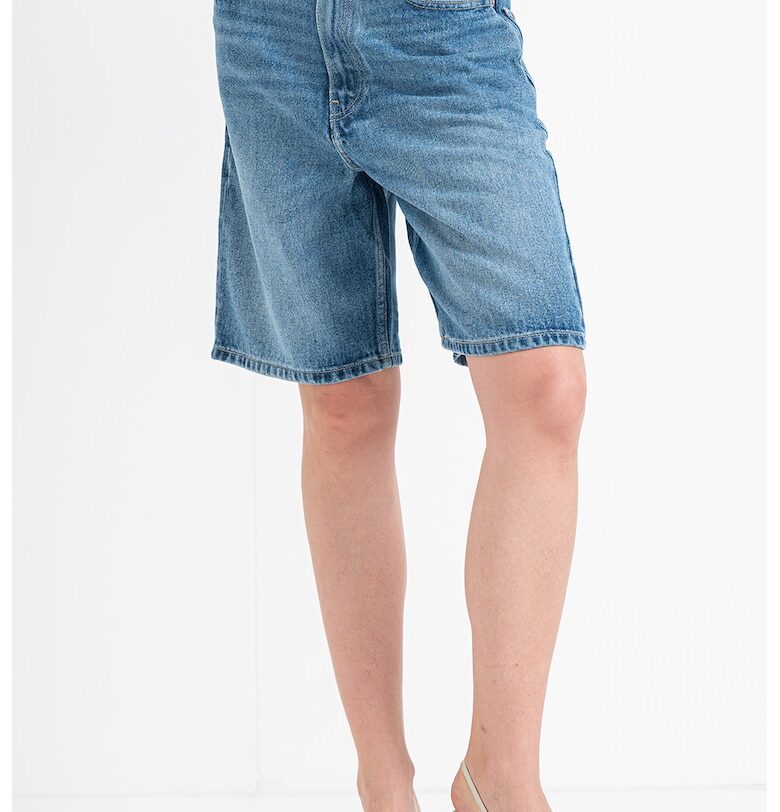 Дънкови бермуди с висока талия - Светлосин Tommy Hilfiger