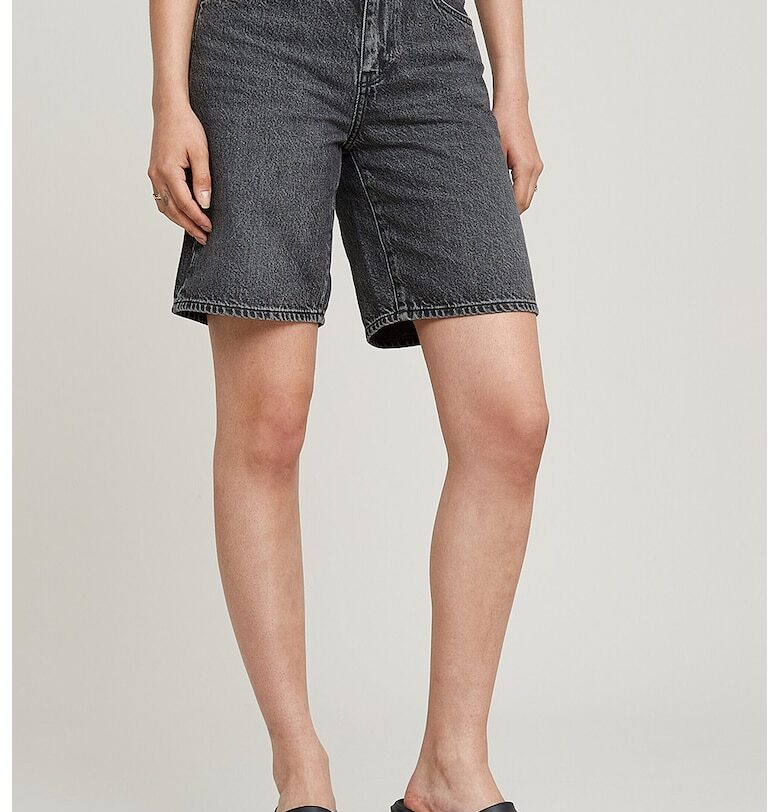 Дънкови бермуди със захабен ефект - Антрацитно сиво G-STAR