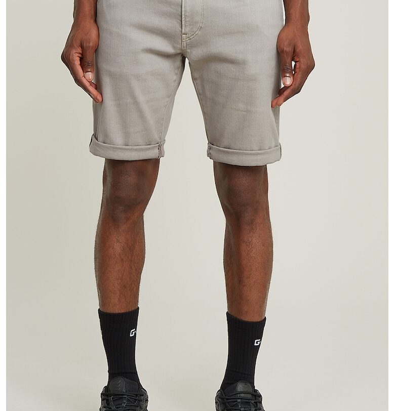 Дънкови бермуди със средна талия - Светло сив G-STAR