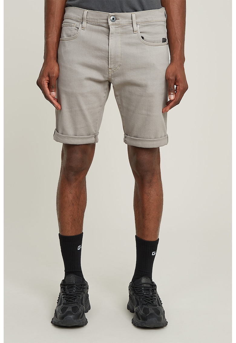Дънкови бермуди със средна талия - Светло сив G-STAR