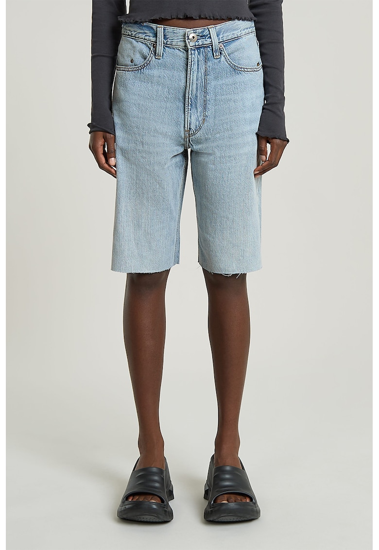 Дънкови бермуди със средновисока талия - Бледо синьо G-STAR