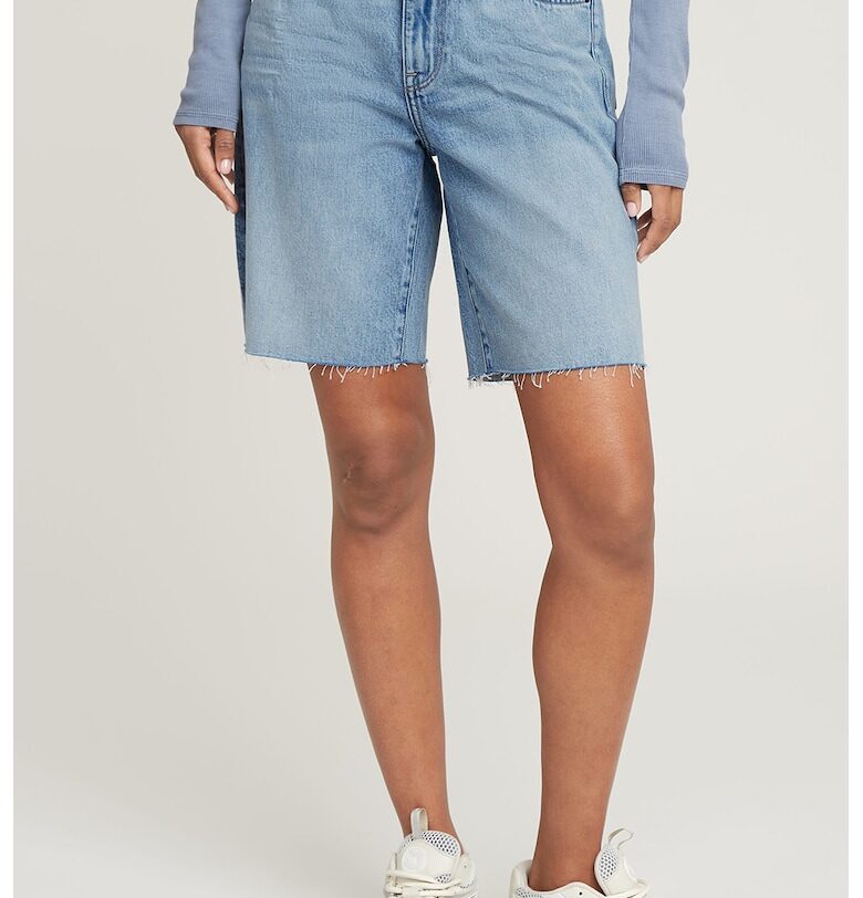 Дънкови бермуди със средновисока талия - Пастелносин G-STAR