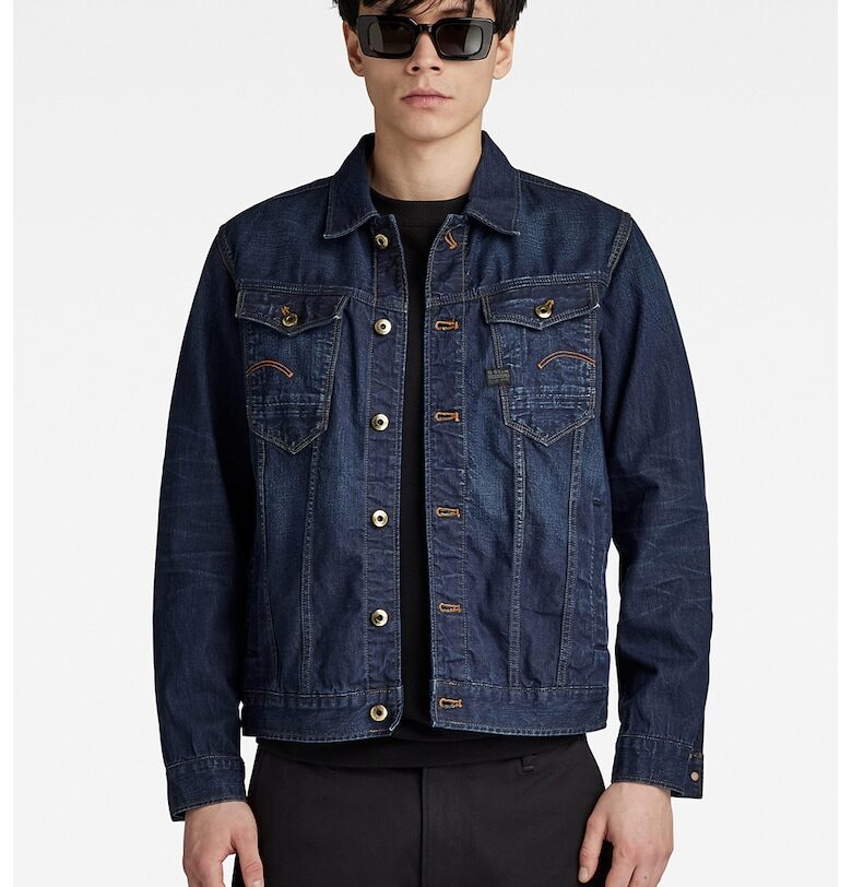 Дънково яке с контрастни шевове - Тъмносин G-STAR