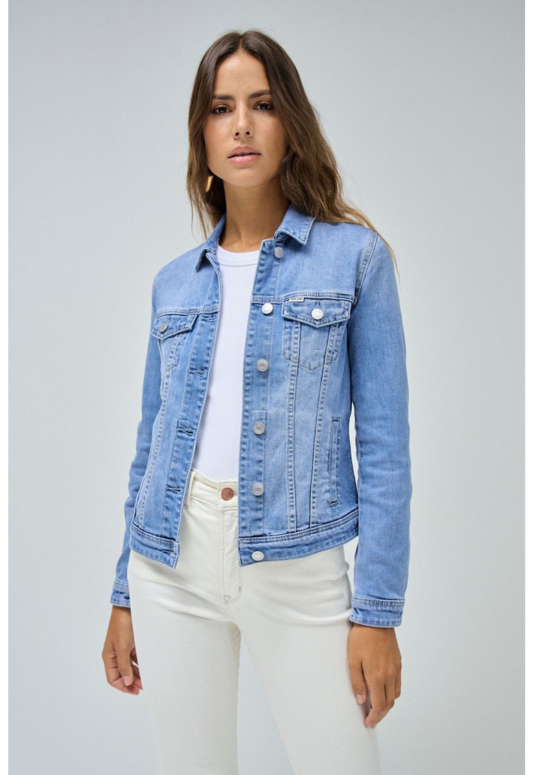 Дънково яке с копчета - Светлосин Salsa Jeans