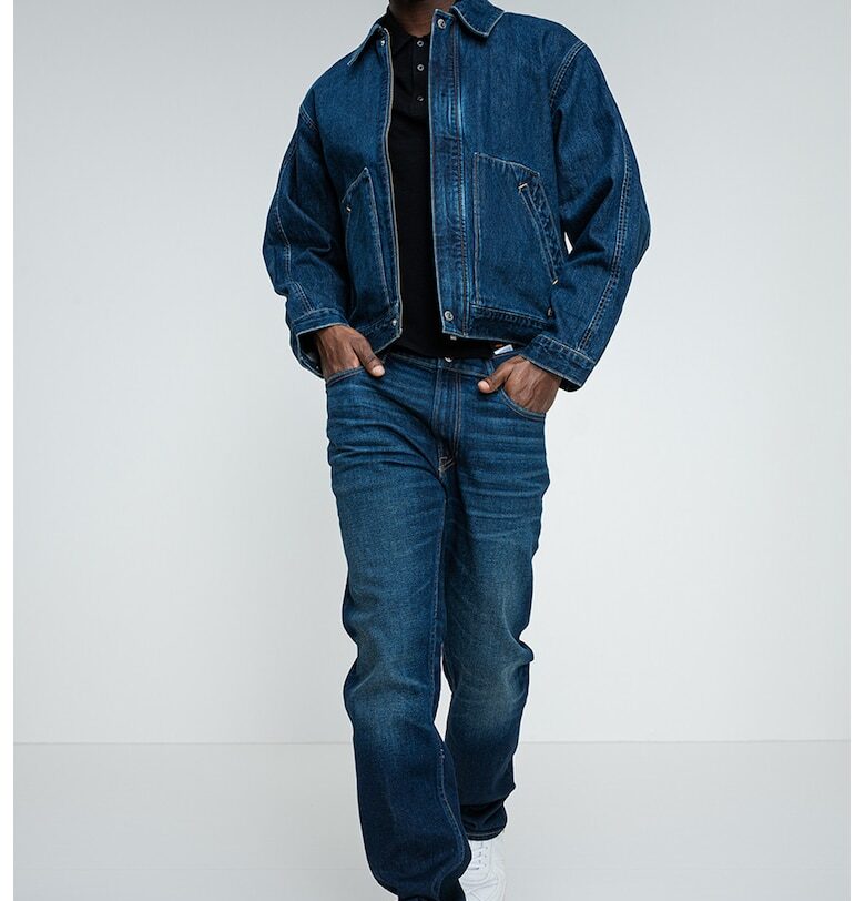 Дънково яке с цип - Тъмносин CALVIN KLEIN